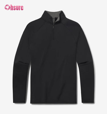 Hochwertiges kundenspezifisches Stickwerk übergroßes Herren-Crew-Hals-Sweatshirt 2XL 100% Baumwolle Französisch Terry Quarter Zip Hoodie