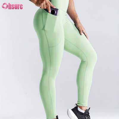 Schnell trocknende, hoch taillierte Sport-Fitness-Leggings mit Po-Hebe-Effekt, Yoga-Leggings für Damen mit Seitentasche
