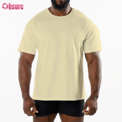 Herren Sport Neuankömmling Rundhals Atmungsaktives Sport T-Shirt 95% Baumwolle 5% Elasthan Material Fitnessstudio Schnelltrocknendes T-Shirt für Herren