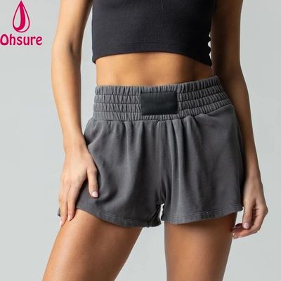 Boxerweibliche Shorts Sportliche Laufshorts Fitness-Shorts Custom Logo Baumwolle Terry Druck Strick 100% Baumwolle Seidenbildschirmdruck