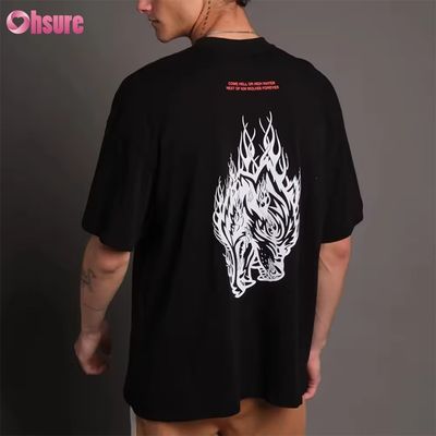 Übergroßes 300GSM schweres T-Shirt, blanko, individuell bedruckt, 100% Baumwolle, Damen-T-Shirts