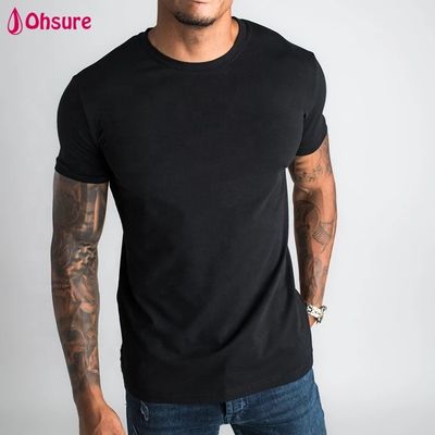 New Casual Herren Sportkleidung Fitness Fitness Gym Tragen einfaches T-Shirt Bambus Fit Gym Shirt Custom Sport T-Shirt