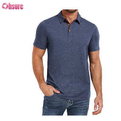 45%Bamboo 46%Polyester 9%Spandex Antibakterielle Deodorant Schnelltrocknen Stoff Anpassen Druck Langer oder Kurzer Ärmel Polo Shirt