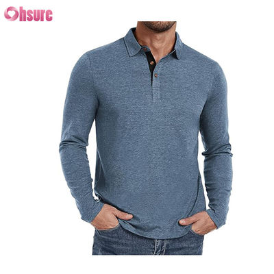 45%Bamboo 46%Polyester 9%Spandex Antibakterielle Deodorant Schnelltrocknen Stoff Anpassen Druck Langer oder Kurzer Ärmel Polo Shirt