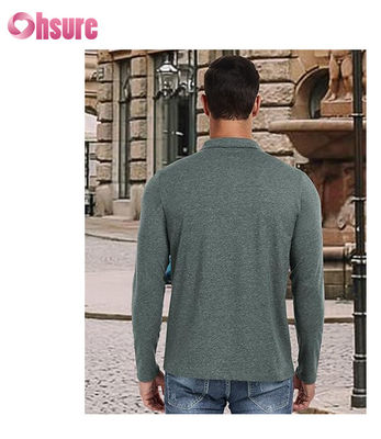 45%Bamboo 46%Polyester 9%Spandex Antibakterielle Deodorant Schnelltrocknen Stoff Anpassen Druck Langer oder Kurzer Ärmel Polo Shirt