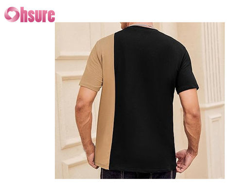 Hochwertiges Kontrast-Panel T-Shirt, individuell bedrucktes Logo T-Shirt, leicht zu tragendes Mode T-Shirt
