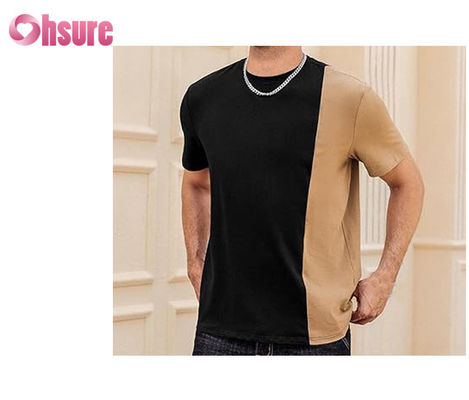 Hochwertiges Kontrast-Panel T-Shirt, individuell bedrucktes Logo T-Shirt, leicht zu tragendes Mode T-Shirt