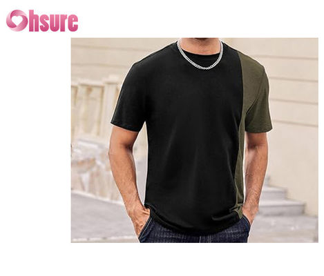 Hochwertiges Kontrast-Panel T-Shirt, individuell bedrucktes Logo T-Shirt, leicht zu tragendes Mode T-Shirt