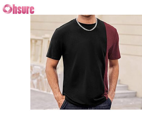Hochwertiges Kontrast-Panel T-Shirt, individuell bedrucktes Logo T-Shirt, leicht zu tragendes Mode T-Shirt