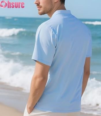 Casual Henley T-Shirts für Männer mit Knöpfen