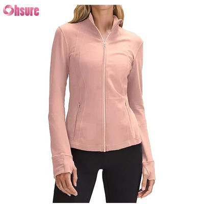 Benutzerdefiniertes Logo Neue Mode Einfarbig Tasche Pullover Reißverschluss Freizeit Sport Fitness Sweatshirt OEM Hohe Qualität für Damen