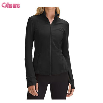 Benutzerdefiniertes Logo Neue Mode Einfarbig Tasche Pullover Reißverschluss Freizeit Sport Fitness Sweatshirt OEM Hohe Qualität für Damen
