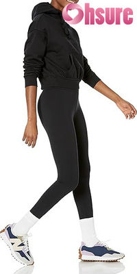 Damen-Loose-Wear 100% Baumwolle Sport-Top Rundhals-Sweatshirt Individuelles Muster Anti-Falten Umweltfreundlich Vorne