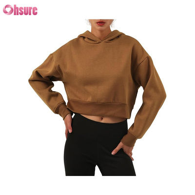 Fitness-Bekleidung Damen Pullover Tops Bio-Baumwolle Fleece Sport Hoodies Individuelles Logo Damen Workout Fitness Hoodies