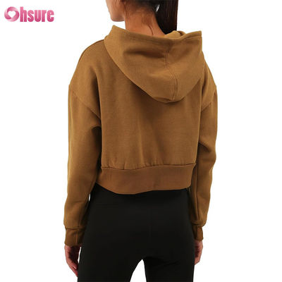 Fitness-Bekleidung Damen Pullover Tops Bio-Baumwolle Fleece Sport Hoodies Individuelles Logo Damen Workout Fitness Hoodies