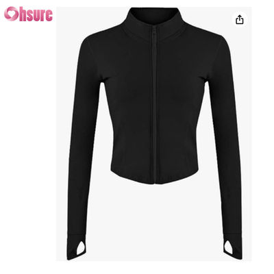 Benutzerdefiniertes Logo Neue Mode Einfarbig Tasche Pullover Reißverschluss Freizeit Sport Fitness Sweatshirt OEM Hohe Qualität für Damen