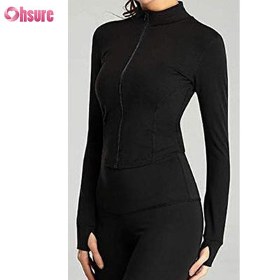 Benutzerdefiniertes Logo Neue Mode Einfarbig Tasche Pullover Reißverschluss Freizeit Sport Fitness Sweatshirt OEM Hohe Qualität für Damen