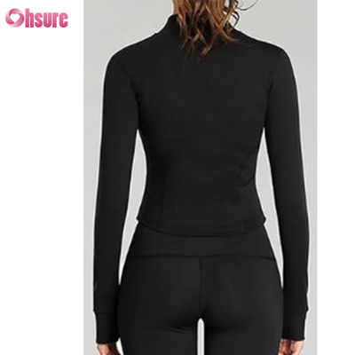 Benutzerdefiniertes Logo Neue Mode Einfarbig Tasche Pullover Reißverschluss Freizeit Sport Fitness Sweatshirt OEM Hohe Qualität für Damen