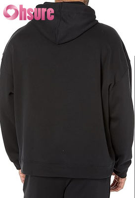 Hochwertiger Baumwollpullover Hoodie für Männer Custom-Übergröße Training Wear Essential Jersey Stoff Solides Muster Kapuzenkragen