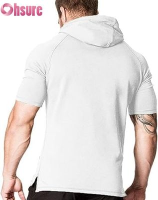 Herren Kurzarm Hoodie Casual Pullover Kapuzen-T-Shirt OEM ODM Hersteller