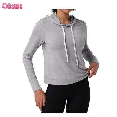 Freundlicher Hoodie Hochwertige Baumwolle Damen Hoodies Casual Pullover Sport Gym Einfacher Trainingsanzug Damen Hoodies