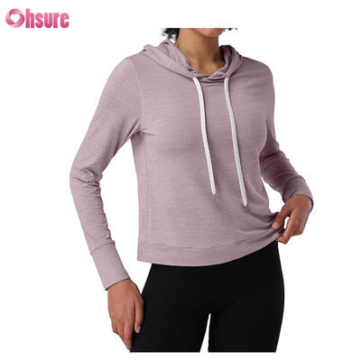 Freundlicher Hoodie Hochwertige Baumwolle Damen Hoodies Casual Pullover Sport Gym Einfacher Trainingsanzug Damen Hoodies