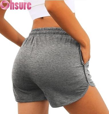 Sportshorts für Frauen mit hoher Taille. Gymnastik-Yoga-Lauf-Trainingshorts.