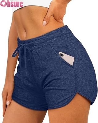 Sportshorts für Frauen mit hoher Taille. Gymnastik-Yoga-Lauf-Trainingshorts.