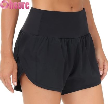 Gymnastikshorts für Frauen mit hoher Taille, schnell trockene, atmungsaktive, heiße Shorts für Yoga, Laufen, Fitness-OEM-Sportbekleidung