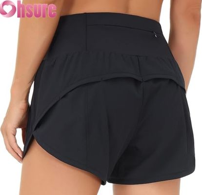 Gymnastikshorts für Frauen mit hoher Taille, schnell trockene, atmungsaktive, heiße Shorts für Yoga, Laufen, Fitness-OEM-Sportbekleidung