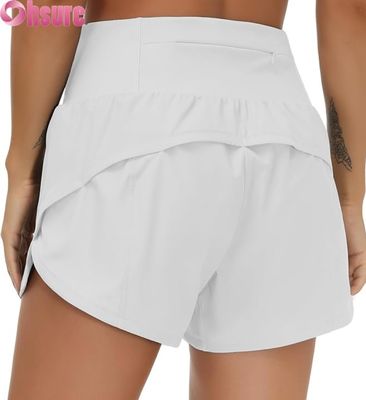 Gymnastikshorts für Frauen mit hoher Taille, schnell trockene, atmungsaktive, heiße Shorts für Yoga, Laufen, Fitness-OEM-Sportbekleidung