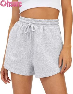 Damen High Waist Schnelltrocknende Sportshorts Atmungsaktive Skorts mit Taschen für Laufen Training Modische Muster Dekoration