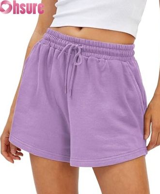 Damen High Waist Schnelltrocknende Sportshorts Atmungsaktive Skorts mit Taschen für Laufen Training Modische Muster Dekoration