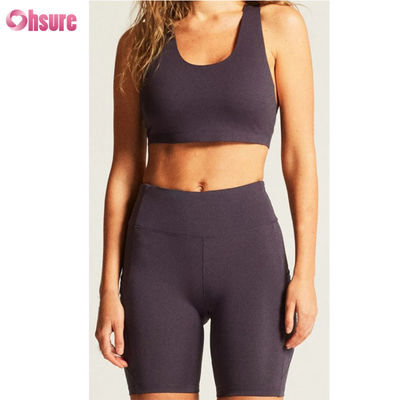 New Style Kundenstil Aktivkleidung Hochwertige Yoga-Kleidung Outdoor-Sport-Shorts Kundenstil-Logo Fitness Sexy Cross Back Yoga-BH