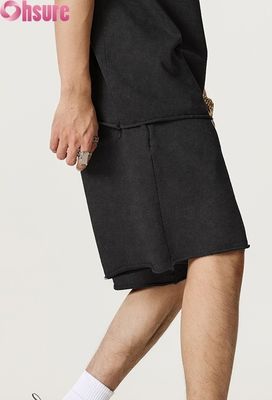Herren-Shorts aus Baumwoll-Leinen, elastischer Bund, lockere Passform, atmungsaktiv für Sommer, Reisen & tägliche Freizeit