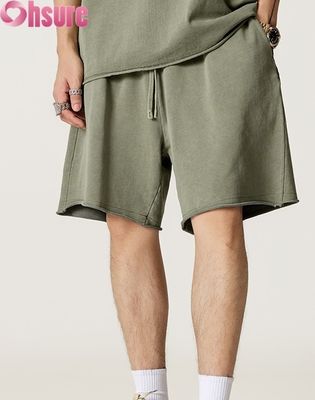 Herren-Shorts aus Baumwoll-Leinen, elastischer Bund, lockere Passform, atmungsaktiv für Sommer, Reisen & tägliche Freizeit