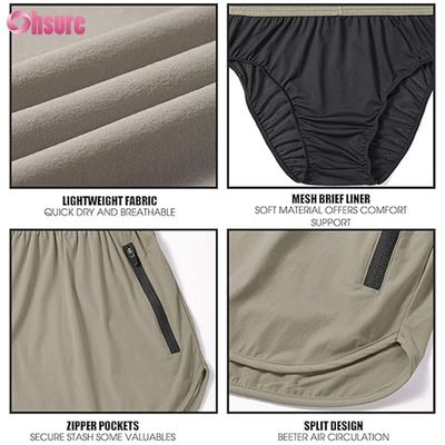 Fitness Atmungsaktive Schweißshorts Herren Athletic Jogger Short Nylon Polyester Gym Shorts