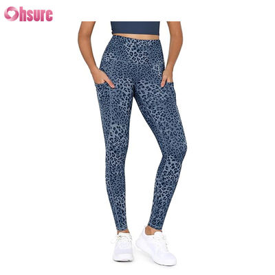 DIE GYM-MENSCHEN Dicke Yogahosen mit hoher Taille mit Taschen, Magenkontrolle Training Joggen Leggings für Frauen