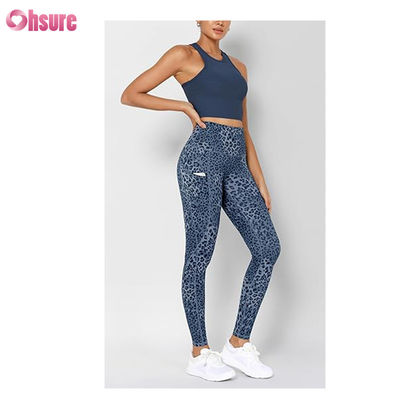 DIE GYM-MENSCHEN Dicke Yogahosen mit hoher Taille mit Taschen, Magenkontrolle Training Joggen Leggings für Frauen