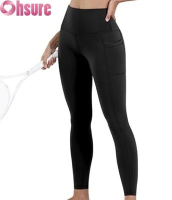 Yoga-Leggings für Damen mit hohem Bund, Bauchkontrolle, elastischem Taillenverschluss und Taschen, Workout-Hose