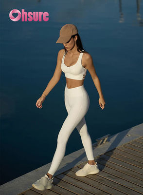 Gymnastik-Leggings mit hoher Taille, Flächige Leggings, Yoga-Hosen mit Kreuzwaage für Frauen, Modische Sportleggings für junge Mädchen