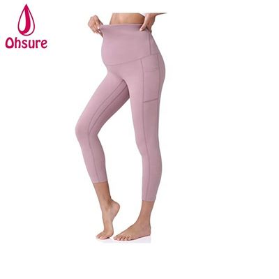 Weiche Nylon-Umstandshosen für Schwangere, Damen-Active-Leggings, Damenhosen, Umstandsleggings