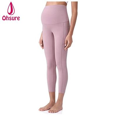 Weiche Nylon-Umstandshosen für Schwangere, Damen-Active-Leggings, Damenhosen, Umstandsleggings