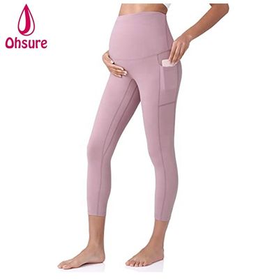 Weiche Nylon-Umstandshosen für Schwangere, Damen-Active-Leggings, Damenhosen, Umstandsleggings