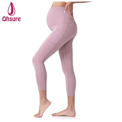 Weiche Nylon-Umstandshosen für Schwangere, Damen-Active-Leggings, Damenhosen, Umstandsleggings