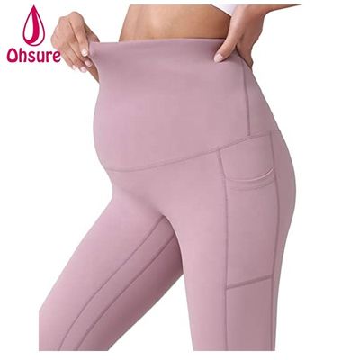 Weiche Nylon-Umstandshosen für Schwangere, Damen-Active-Leggings, Damenhosen, Umstandsleggings