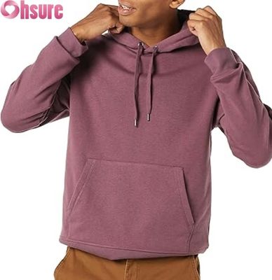 Männer-Casual Solid Color Long Sleeve Pullover Hoodie mit Zugseil Sport Tasche kundenspezifische Mode Sweatshirt