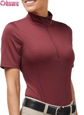 Weibliche Reitwettbewerb Shirt Aktiv Tops Großhandel Fabrikgefertigte Reit Show Tops