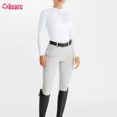 2024 Damen einzigartiger Stil Custom gedruckt Outdoor Reiter Show Hemd Atmung Neue Ankunft Hosen