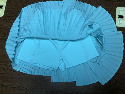 Custom Premium Qualität Athletic Tennis Wear Geplättet 2 in 1 Rock Set für Frauen Tennis Club Kleid